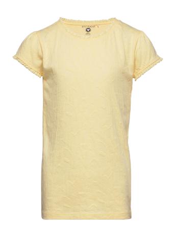 T-Shirt Ss Jacquard T-shirt Gul En Fant