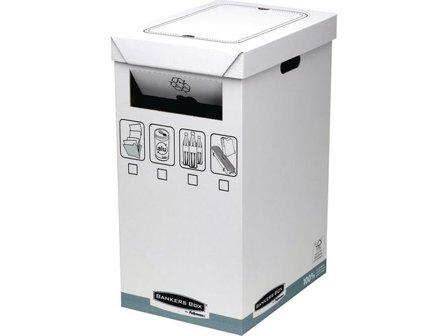 Fellowes Återvinningskärl Wellpapp Bankers Box 90L 5/fp - Lyreco - Städ och hygien - Avfallshantering och källsortering - Papperskorgar