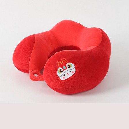 Kyttyrä U-muotoinen tyynykirjontatyyny PUNAINEN