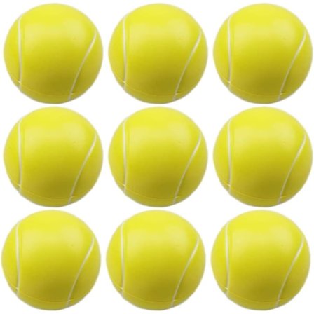 Bløde skumtennisbolde, 9 stk skumbolde med høj studs, bløde bolde til indendørs og udendørs sport, svamptennisbolde til børn, drenge og piger og 