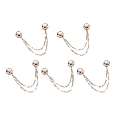 5 stk. Magnetiske Klemmer til Bukser, Magnetiske Spænder med Kæde, Multifunktionelle Tøjklemmer, Magnetiske Nåle til Sjal, Cardigan, Manchet, Kant_xx