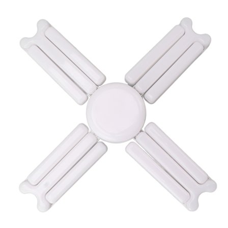 80W LED garasjetaklampe E27 justerbar LED garasjelampe 4 blader energisparende lampe 85‐265V hvit