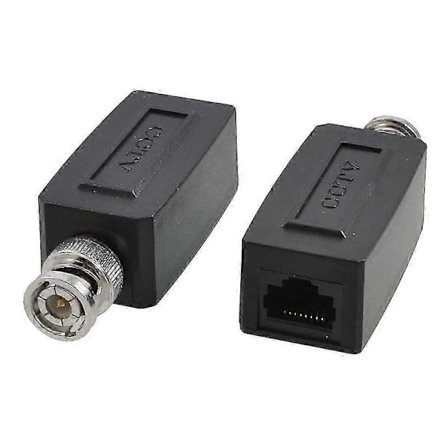 Koaksial BNC og RJ45 UTP Cat5 Aktiv Video Balun Sender/Modtager Par Kompatibel med CCTV-kameraer - Perfekt