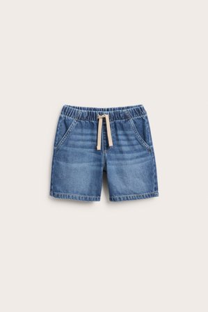 Kappahl | Mjuka jeansshorts i dra-på-modell Mörk denim 86 | Mörk denim