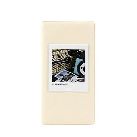 80 Fickor Retro PU Fotoalbum Passar För Instax Square Film För Fujifilm SQ1 SQ6 SQ20 SQ10 SP3 Kameratillbehör 64 Fickor Beige