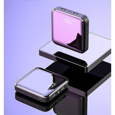Mini Bærbar 20000mah Power Bank 2xusb Led Display Nødbatteri Batterioplader Oplader