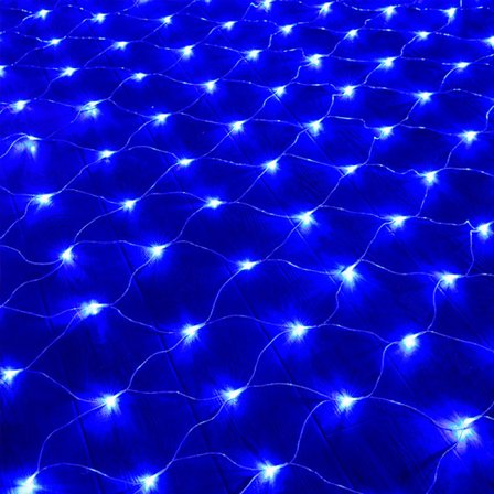 Blå LED Net Lys, 192 LED Net Lys 3M X 2M 8 Vandtæt Én