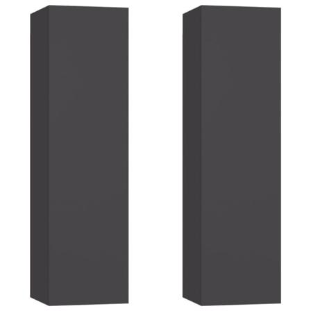 Vidaxl Tv-skåp 2 St Grå 30,5x30x110 Cm Konstruerat Trä Grå