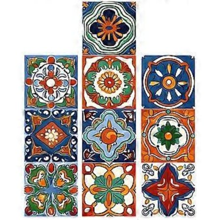 10 ark marokkanske mønstre fliseklistremerker vanntette og oljetette fliseklistremerker Assortert farge 10.00X10.00X0.10CM