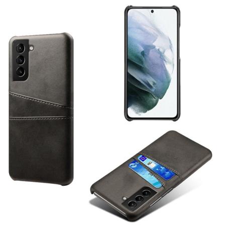 SKALO Samsung S22 PU Læder Kortholder Cover - Sort Black