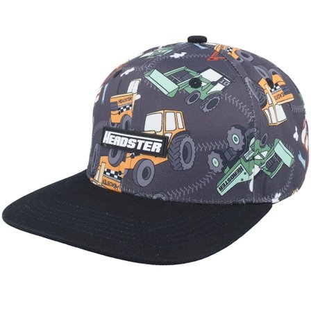 Headster - Šedá snapback Kšiltovka - Kids Under Construction Charcoal/Black Snapback @ Hatstore