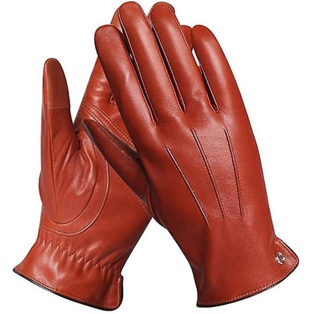 Vinterläderhandskar för män - Herr kashmir/fleecefodrad handske för motorcykel