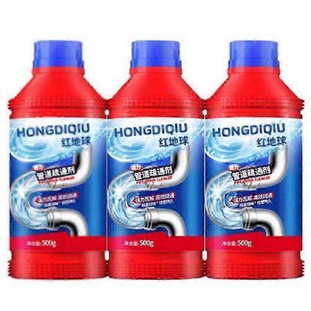 3x Kraftfullt Rörrensmedel Avloppsrensare Deodorant Toalett Handfat Avloppsrengörare Avlopp Snabb Rengöringsverktyg