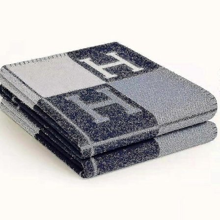 Rutig Filt, Newwool Kashmir Rutig Filt Kudde Soffa Sängkläder Sjal Julklapp Marinblå