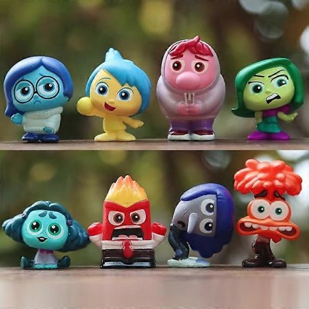 9 stk./sæt Inside Out 2 Action Figur Legetøj Tegnefilmsfilm Glæde Angst Vrede Sorg Afsky Frygt Model Dukke Figurer Børnegave[HK]