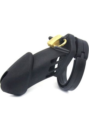 Cocklock CB-6000 Silicone Male Chastity Cage Black - Woome.pl