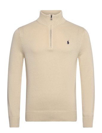 Polo Ralph Lauren Cotton Quarter-Zip Sweater - Cream - XXL