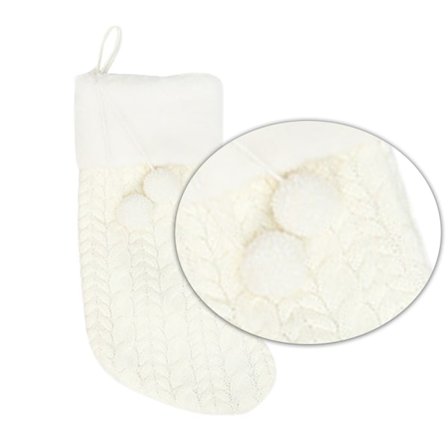 Fluffig Pompom Boll Julstrumpa, Julgransdekoration Festival Party Ornament