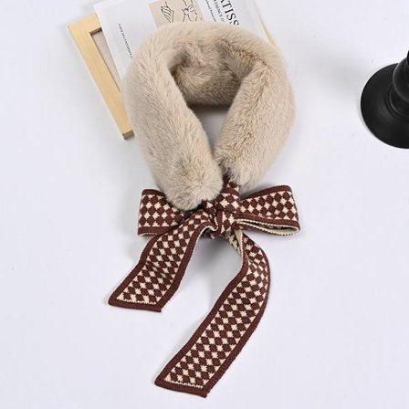 Skinny Scarf med fuskpälskrage 2 2