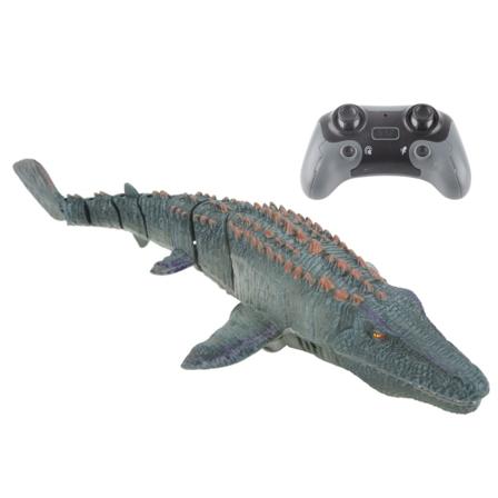 Kaukosäädin Mosasaurus Dinosaur Lelu - Realistinen langaton merihirviö lapsille (6+ vuotta) - Sisältää 3 paristoa