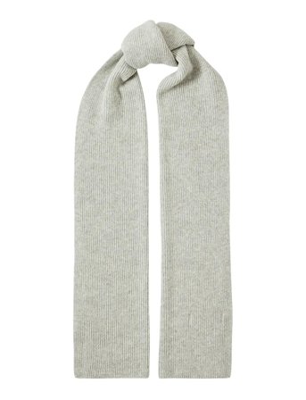 Slhcray Wool Blend Scarf Grey Selected