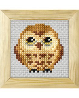 Broderikit Billede Lille Ugle - Orchidea