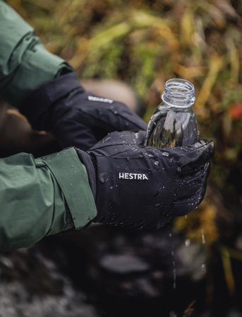 Hestra Czone Contact Pick Up - 5 Finger Black - Black - 7