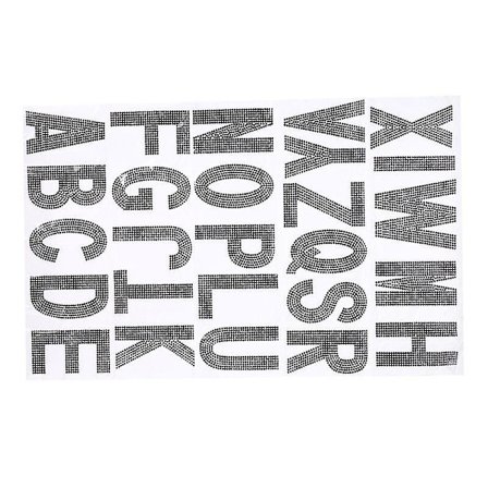 26 st självhäftande strass alfabet bokstav klistermärken prydnad dekoration