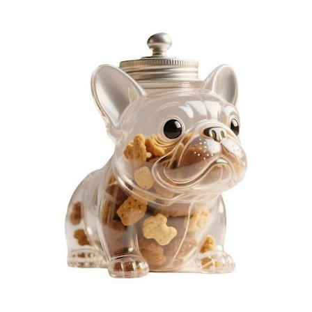 Bulldog Snackkrukke, Lufttæt Hundesnackbeholder til Småkager, Slik, Kaffepuder