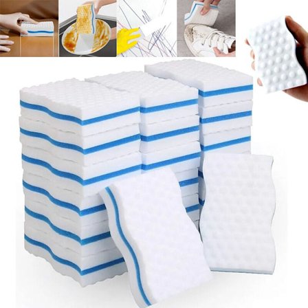 20 stk. hvite magiske svamper 25 mm tykkelse Melamin rengjøringssvamp for bassengvegg Baderom Kjøkken Gulv Vinduer