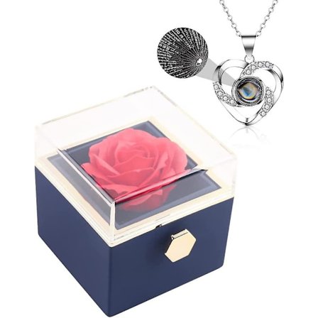 Toop Bevarade Rosgåvor Till Hennes Med I Love You Halsband, Gåvor Till Mamma Fru Till Födelsedag Bröllopsdag Jul Alla Hjärtans Dag