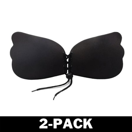 Osynlig Självhäftande BH - Push-Up - Svart - D Kupa