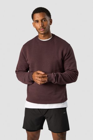 ICANIWILL - Everyday Crewneck Side Logo Men Burgundy - Pitkähihaiset - Miehet - Treenivaatteet ICIW:ltä