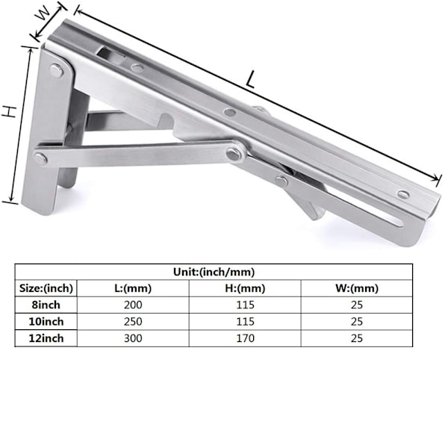 *200 mm foldebeslag, rustfrit stål foldebeslag, Wa*