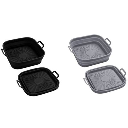Hopfällbar Air Fryer Silikonform 17,5 cm 2-pack
