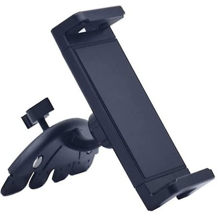 Bil Cd-slot Telefonholder, 360 Mobiltelefonholder Klemme Til Håndfri Cd-afspiller Til Tablet Smartphone Inden For 15 Tommer, Sort