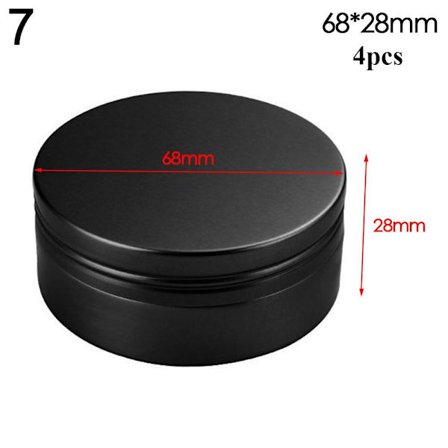 4 st aluminiumplåtburk kosmetisk behållare 7 7