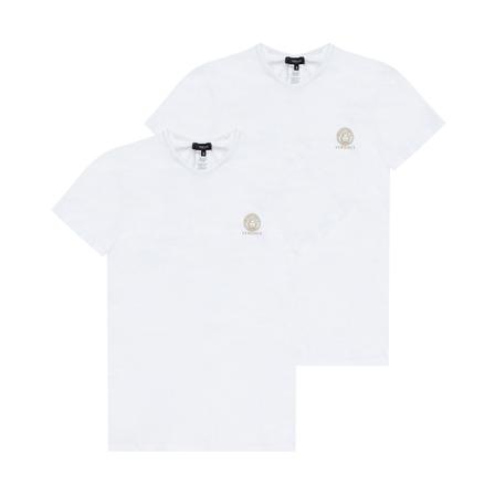 Versace Branded T-shirt 2-pack vit, Herr, Herr, Storlek: 3XL