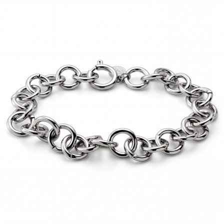 New Classics | 10mm Silver-Tone Stainless Steel Chunky Bracelet for Men - Chain Bracelets
