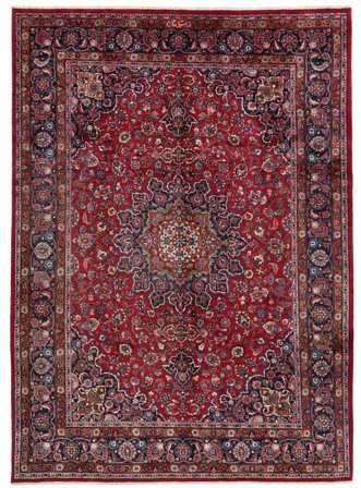 Maschad Teppich Orientalischer Dunkelrot/Schwarz (Wolle, Persien)