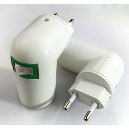 2 stk. E27-fatning med trådløs kontakt, E27 LED-pæreholder, hurtig lys plastikfatning, til garagebelysning