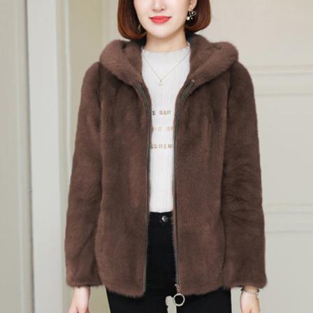 Dam Långärmade Ytterkläder Full Zip Vanlig Hooded Cardigan Coat