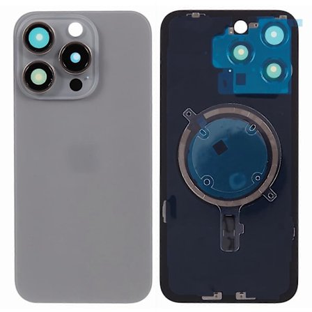 Typ C För iPhone 15 Pro Batterihölje med Fäste + Kameralinsskydd Ersättningsdel[D]
