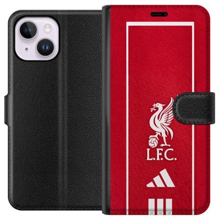 Yhteensopiva Lompakkokotelo Apple iPhone 15 Plus Juventus jalkapallo Cristiano Ronaldo musta valkoinen vaaleanpunainen tausta