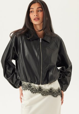 Pieces-Onlsaramy Faux Leather Bomber-XS