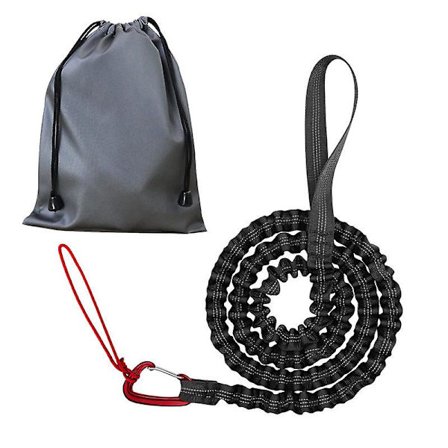 Bærbar slepetau sykkel trekkline terrengsykkel foreldre barn trekkline svart