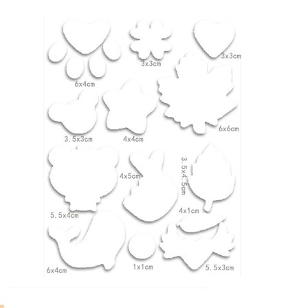 Selvklæbende tøjmærker - 10 ark White