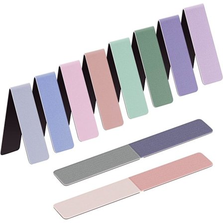 12 Pakning Magnetisk Bokmerke, Bokmerkeklips for Lærere, Studenter, Bokelskere, Trykk på 2 Sider