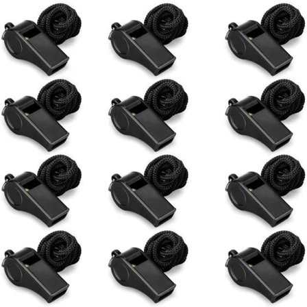 12 Fløyter Sportsfløyte Tape Høy og Klar Lyd Fløyte i Bulk Perfekt for Trenere, Dommere og Funksjonærer