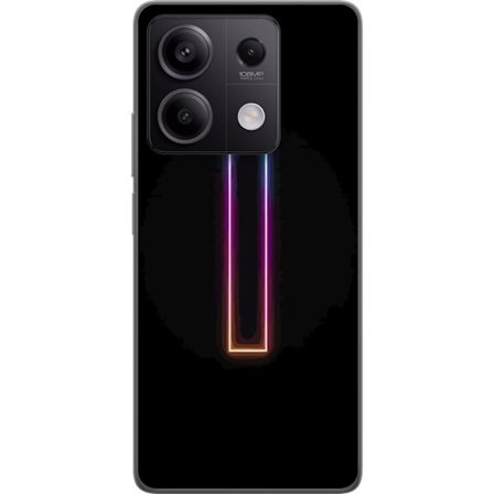 Kompatibel Mobilcover til Xiaomi Xiaomi Redmi Note 13 Minimalistisk neonbogstav I i regnbuefarver mod mørk baggrund